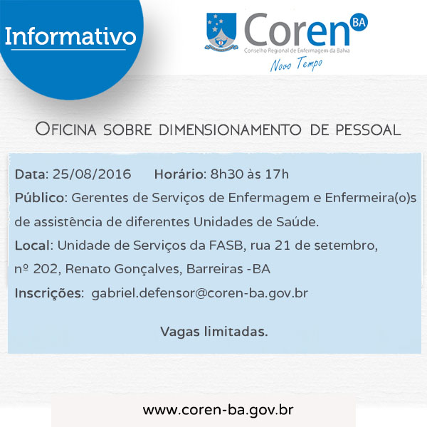 Informativo Oficina dimensionamento Barreiras 25ago
